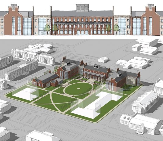 Under construction Architect's rendering of new laboratory science building