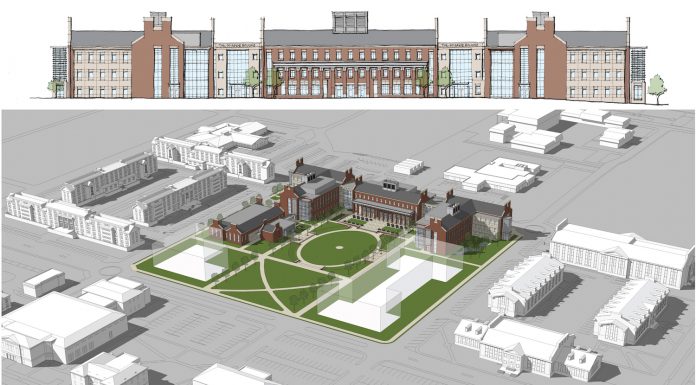 Under construction Architect's rendering of new laboratory science building