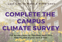 Campus Climate Survey Ends Soon