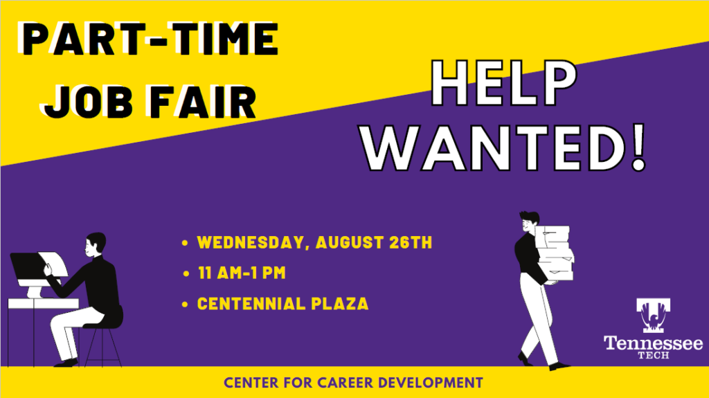 Parttime Job Fair is Wednesday, Aug. 26 on Centennial Plaza from 11am