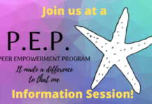 Peer Empowerment Program Information Session – Don’t we all need a PEP Talk?