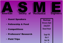 ASME’s First Meeting of the Semester: Sept 10th