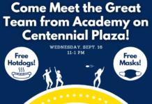Academy Day is Wednesday, Sept. 16 from 11 a.m. to 1 p.m. on Centennial Plaza!