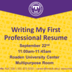 Gold Career Readiness Workshop on Sept. 22: Writing My First Professional Resume