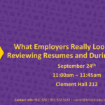 Purple Career Readiness Workshop Sept. 24:What Employers Really Look For