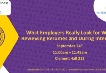 Purple Career Readiness Workshop Sept. 24:What Employers Really Look For