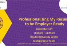 Purple Career Readiness Workshop on Sept. 10: Professionalizing My Resume