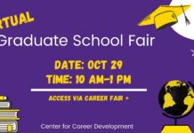 Virtual Graduate and Professional School Fair is Oct. 29 from 10 a.m. – 1 p.m.