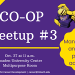 Co-op Meetup #3 Tuesday, Oct. 27, at 11 a.m. in RUC Multipurpose Room
