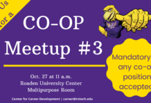 Co-op Meetup #3 Tuesday, Oct. 27, at 11 a.m. in RUC Multipurpose Room