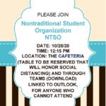 NTSO meeting in RUC Cafeteria Wed, 10/28, at 12:15 pm