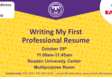 Gold Career Readiness Workshop on Oct. 29: Writing My First Professional Resume