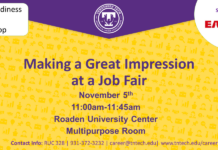 Gold Career Workshop on Thurs., Nov. 5: Making a Great Impression at a Job Fair