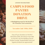 CAMPUS FOOD PANTRY DONATION DRIVE