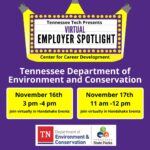 Virtual Employer Spotlight featuring Tennessee State Parks – Nov. 16 and 17