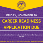Reminder: Gold/Purple Career Readiness Application Deadline on Friday, Nov. 20