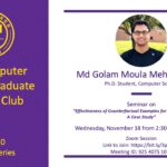 CSC Grad Student Club Research Seminar Nov. 18