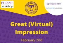 Purple Career Readiness Workshop on Feb. 2: Making a Great (Virtual) Impression!