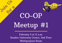 Co-op Meetup #1 on Thursday, Feb. 4, at 11 a.m. in RUC Multipurpose Room
