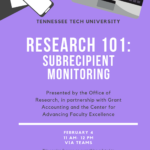 Research 101:Subrecipient Monitoring