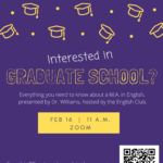 English Club’s Graduate School Talk Feb 16
