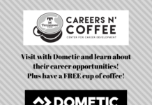 Careers n’ Coffee featuring Dometic is Thursday, Feb. 25