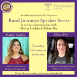 Rural Journeys Speaker Series: Hailey Updike & Misty Phy