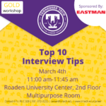 Gold Career Readiness Workshop on Mar. 4: Top Ten Interview Tips