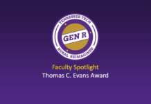 Faculty Success Story: Thomas C. Evans Award