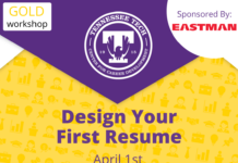 Gold Career Readiness Workshop on Apr. 1 – Design Your First Resume Now!