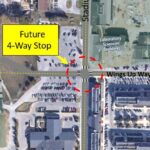 New 4-way Stop at Stadium Dr and Wings Up Way