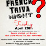 French Trivia Night on April 20