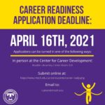 Gold/Purple Career Readiness Application Deadline on Friday, Apr. 16