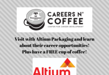 Careers n’ Coffee featuring Altium Packaging is Tuesday, Apr. 20