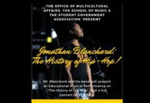 Jonathan Blanchard and His Band “History of Hip Hop” 3pm, “Block Party” 6pm