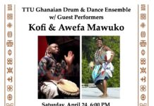 SOLO Presents: Kofi & Awefa Mawuko with Ghanaian Drum Ensemble Sat Apr 24