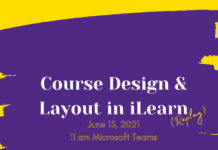 Course Design & Layout in iLearn Workshop