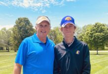 Golden Eagle father thanks Coach Polk Brown with gift to golf program