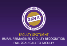 Rural Reimagined Faculty Recognition Fall 2021: Call to Faculty