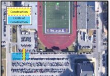 Construction South of West Stadium – August 24-26