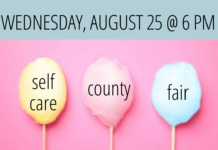 SELF CARE COUNTY FAIR AUGUST 25th at 6 PM AT WESLEY