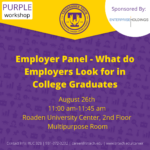 Purple Career Readiness Workshop on Aug. 26: What do Employers Look for