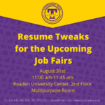 Purple Career Readiness Workshop on Aug. 31: Resume Tweaks