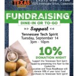 TTU Spirit Squad Fundraiser Night at Texas Roadhouse!