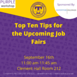 Purple Career Readiness Workshop on Sept. 16: Top Ten Tips