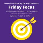Friday Focus: Textbook Affordability / Book Orders