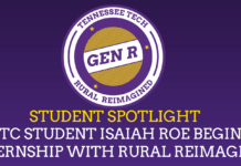 PTC Student Isaiah Roe Begins Internship with Rural Reimagined