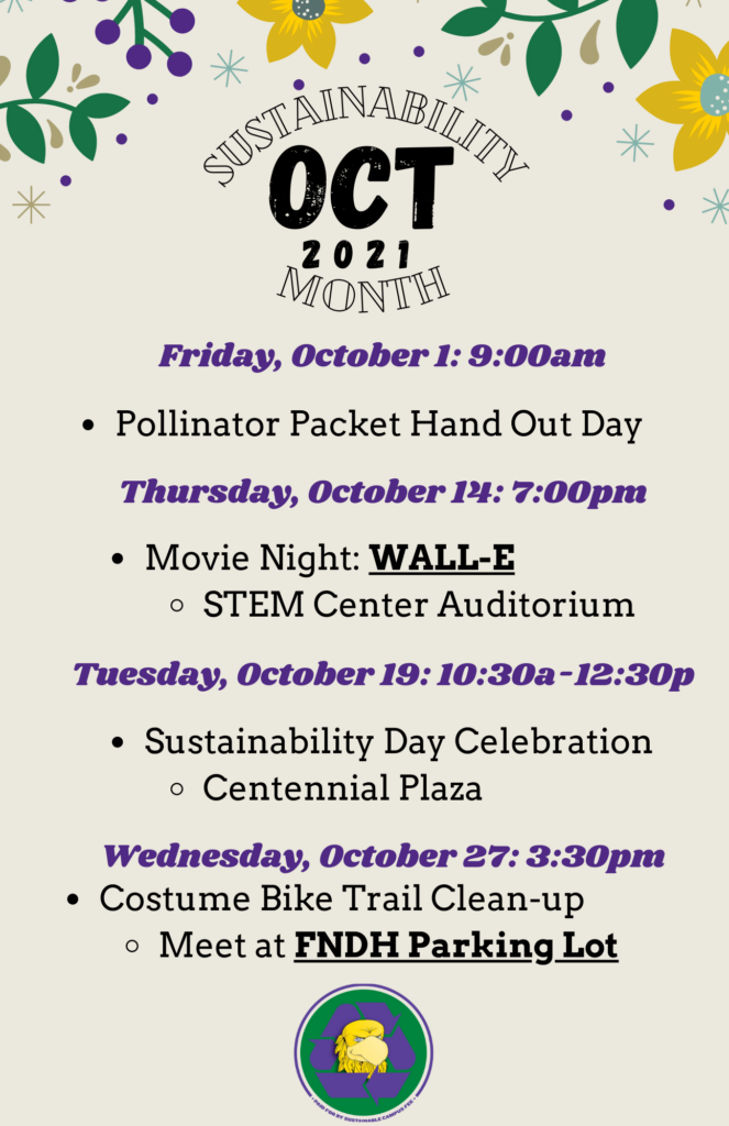 Schedule of Events for Sustainability Month! Tech Times