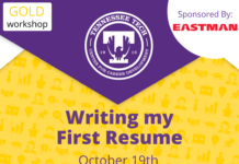 Gold Career Readiness Workshop on Oct. 19: Writing my First Resume