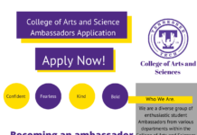 College of Arts and Sciences Ambassadors Application